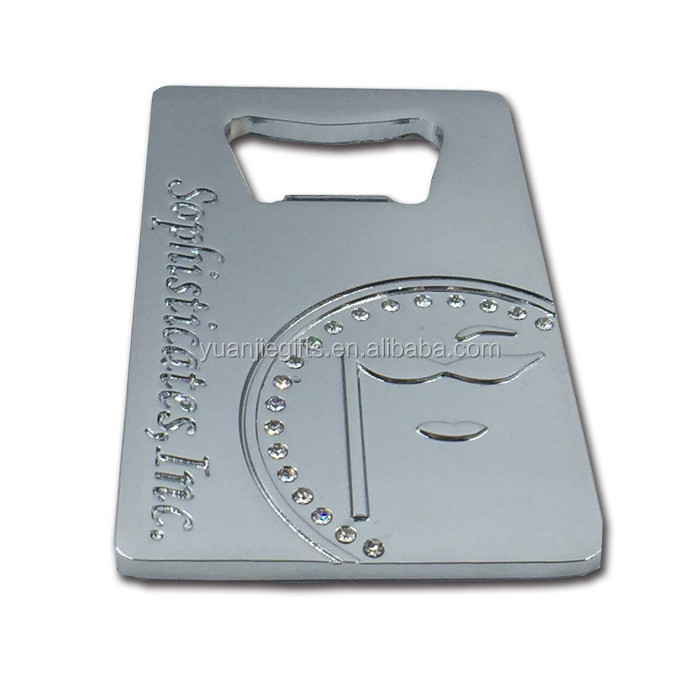 Credit Card  shape Bottle Opener, Metal Business Card Bottle Opener custom logo bottle opener keychain