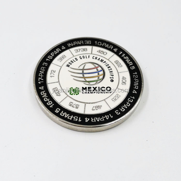 custom  metal golf chip  company logo  poker chip silver metal poker chip with ball marker