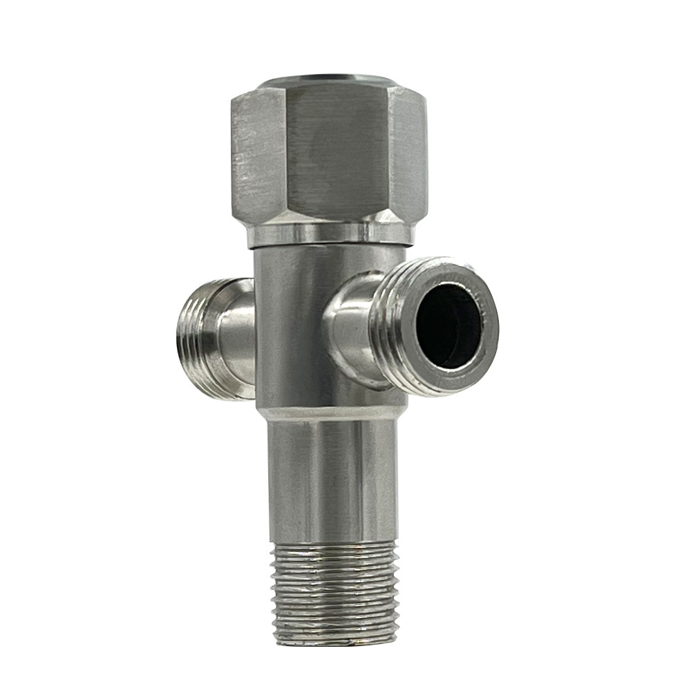 201 Stainless Steel Double Angle Valve One in and Two Out Antique Angle Valve Double Two Stop