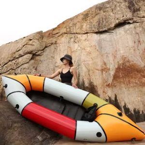 Yuanjing Factory Wholesale Newest 3kg Weight Packraft Made Tpu Portable Fold Single Double Inflatable Packraft boat