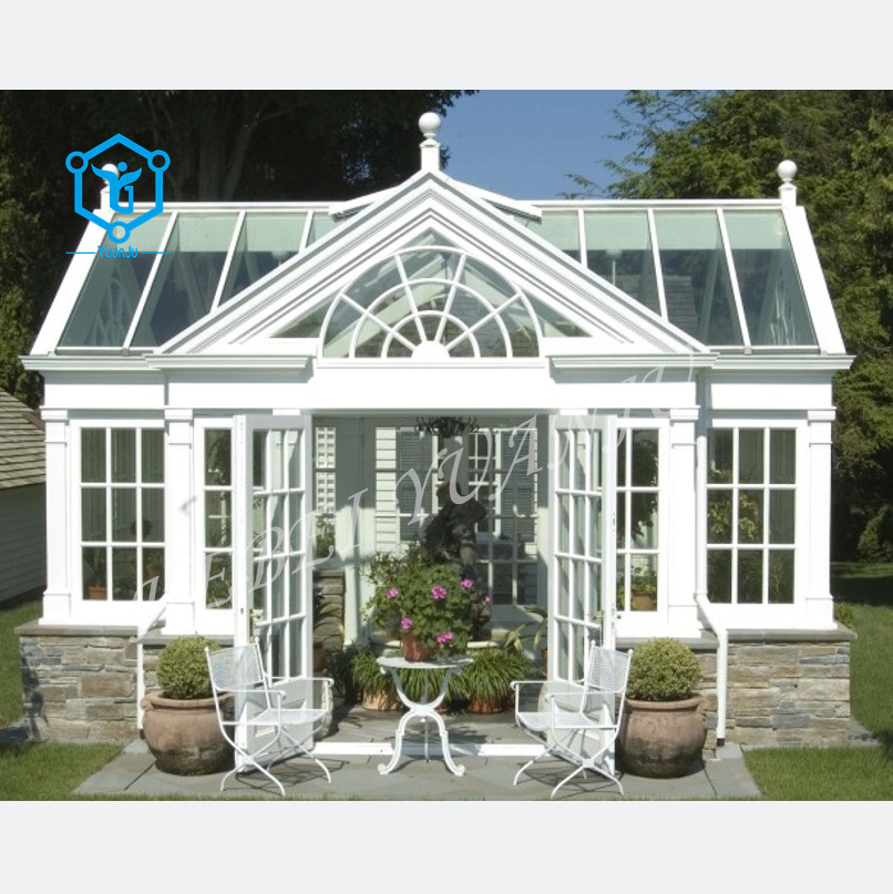 High Quality Outdoor Large Size Modern Glass Sunroom Wrought Tron Victorian Garden Gazebo