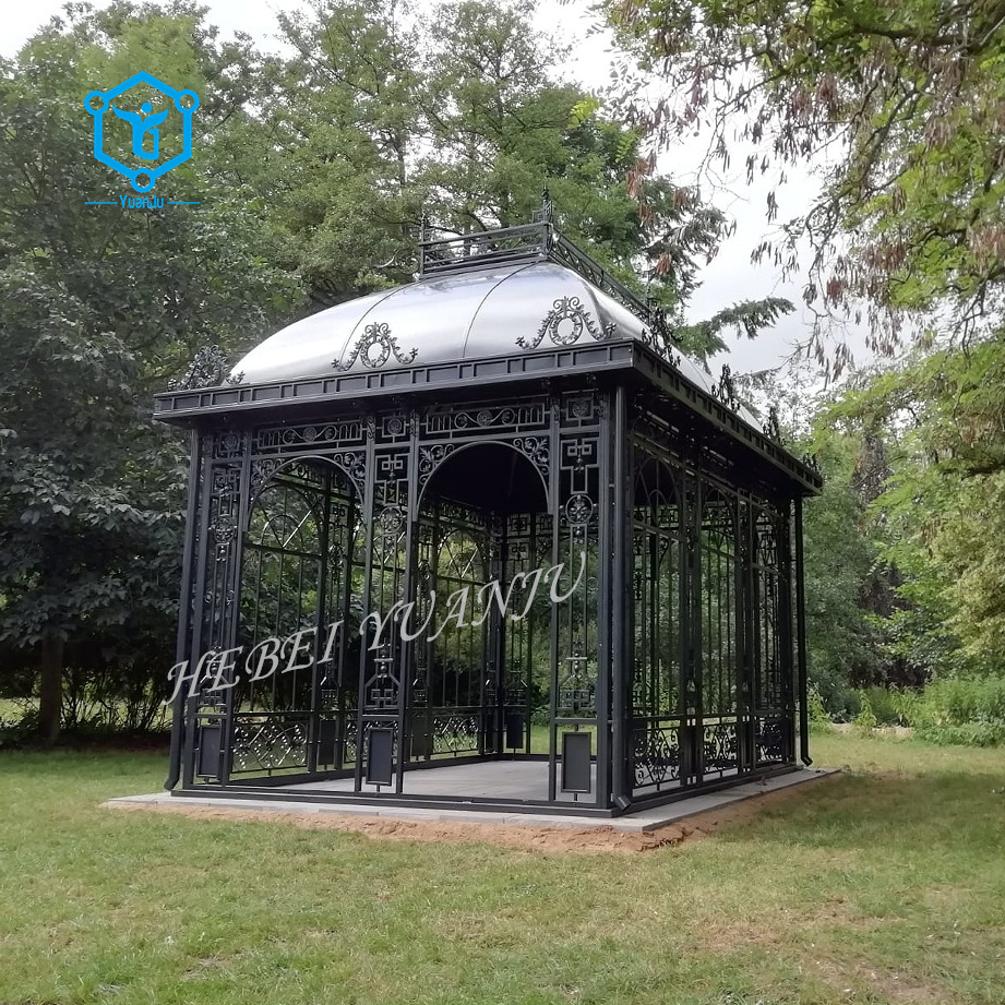 YUANJU cast iron pavilion garden low cost greenhouse for flowers plant agriculture