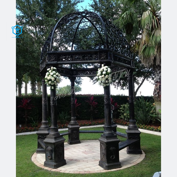 YUANJU Custom size modern outdoor garden decor cast iron gazebo weights for sale