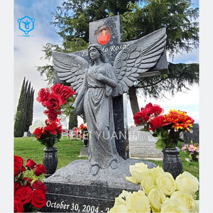 Hot Sale Polished Natural Stone Hand Carved Marble Angels For Graves