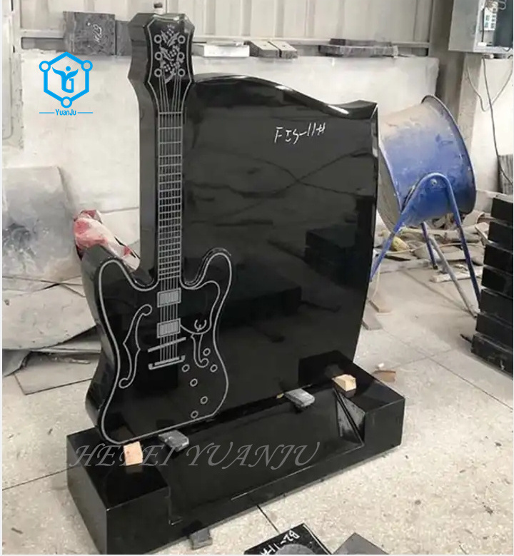 Granite guitar monuments headstones for graves Malaysia granite tombstone