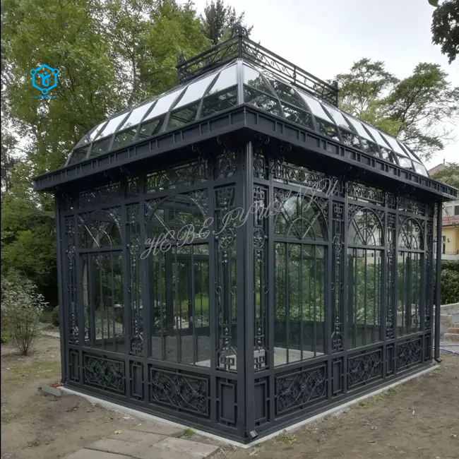 YUANJU Outdoor Garden Large Outdoor greenhouse Wrought Iron Gazebo