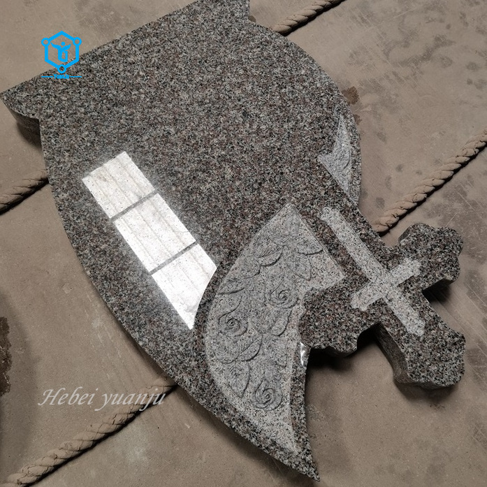 Wholesale carved granite tree shaped Russian gravestone headstones