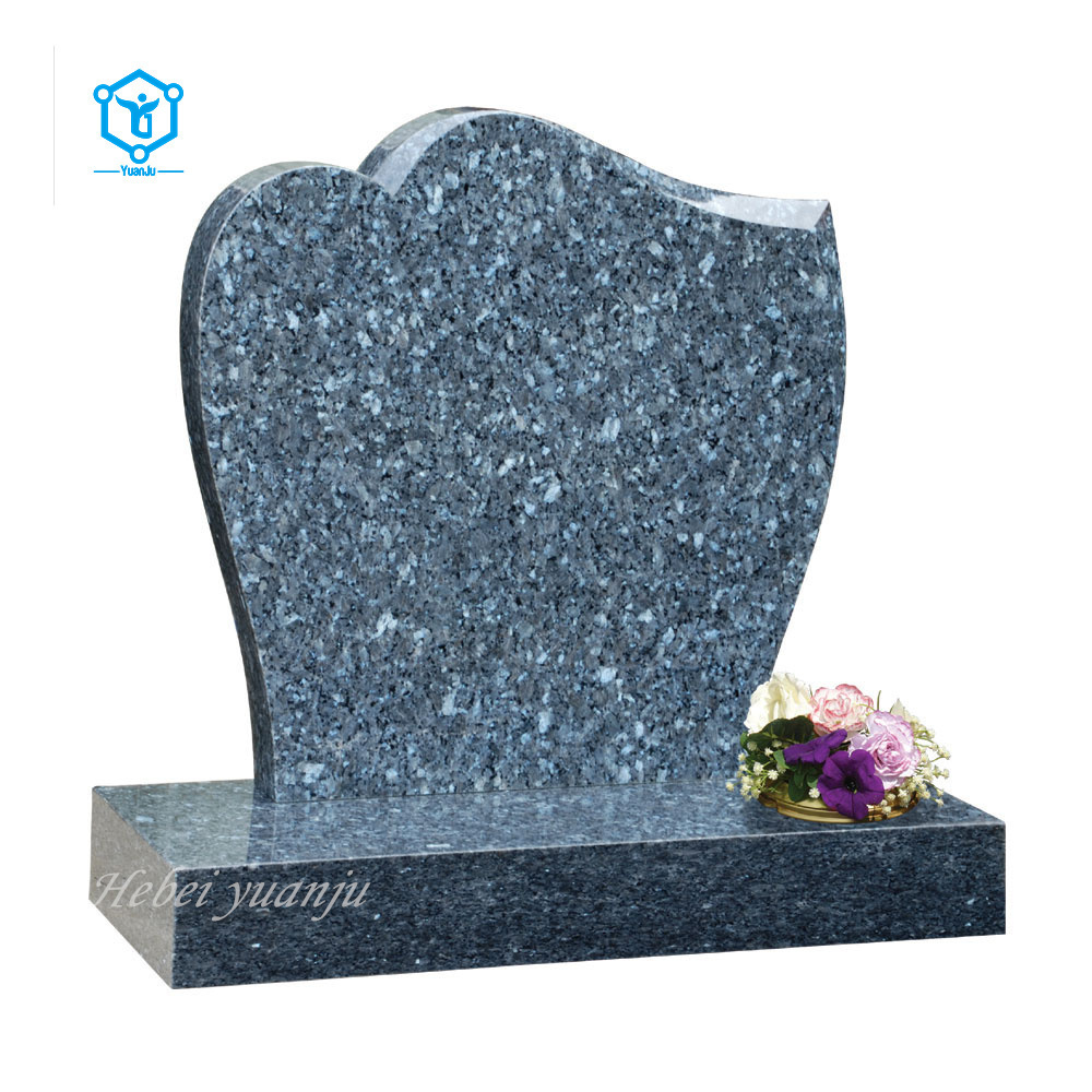 YUANJU Wholesale high quality marble tombstones and monuments black stone granite guitar tombstones