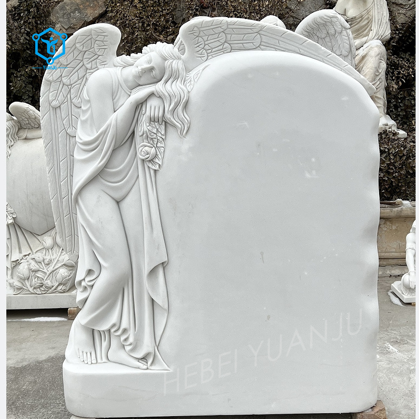 Granite weeping double angel headstones red granite angel statue love tombstone headstone