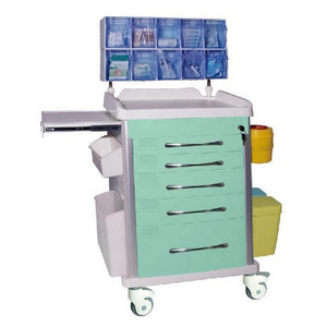 Hot Selling ABS Plastic Anesthesia Cart Used In Hospital Durable And Easy To Move Anesthesia Trolley Cheap Medical Trolley