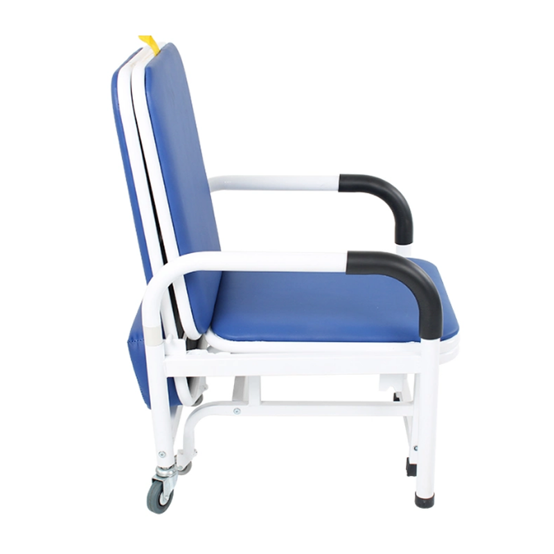 Furniture Hardware Multi-Purpose Foldable Manual Medical Accompany Bed Escort Chair