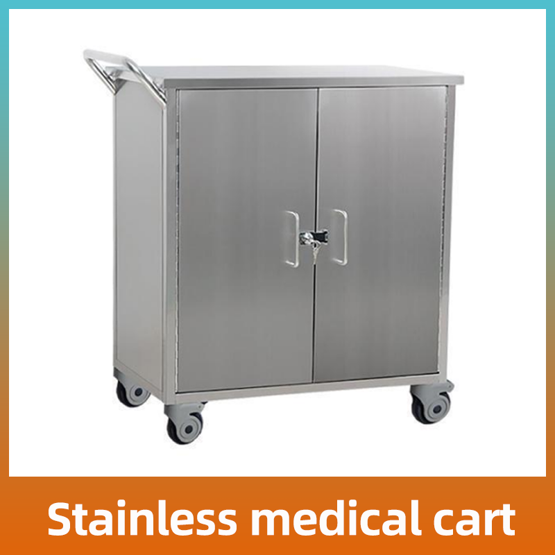 Hospital Crash Cart with Drawers Medical Trolley Stainless Steel Medical Trolley