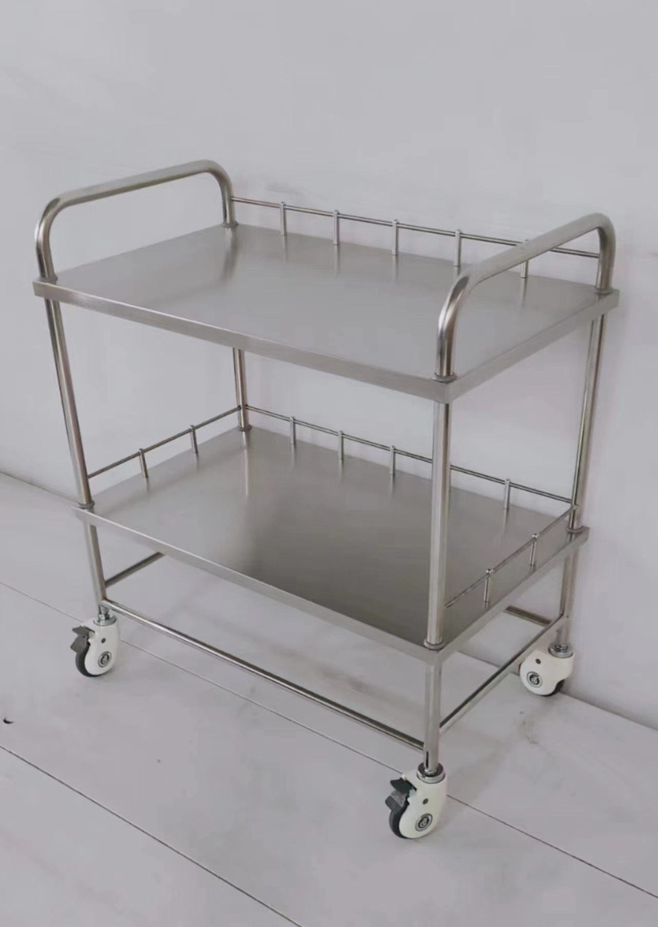 Cheap Hospital Stainless Steel Medical Instrument Trolley Clinical Nursing Stainless Steel Trolley With Drawer