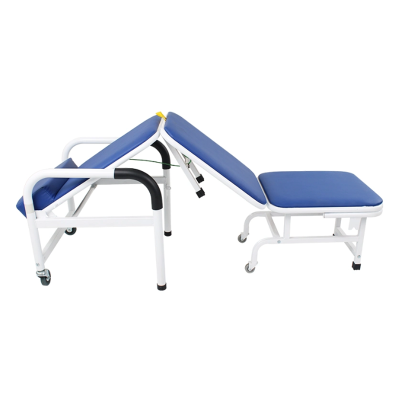 Furniture Hardware Multi-Purpose Foldable Manual Medical Accompany Bed Escort Chair