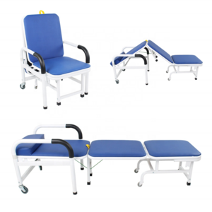 Furniture Hardware Multi-Purpose Foldable Manual Medical Accompany Bed Escort Chair