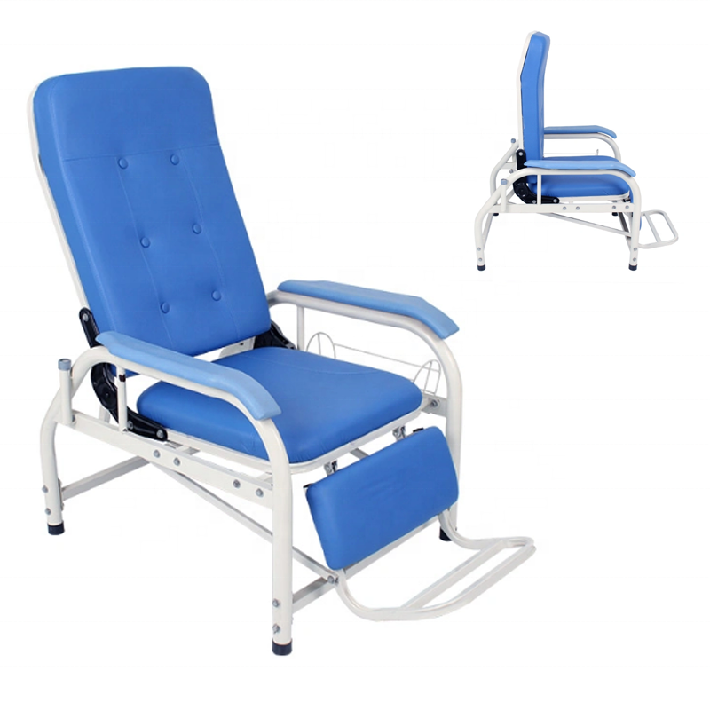 Manufacturer Custom Cheap Medical Chair Hospital Instrument Steel Infusion Chair Accompanying Transfusion Chair With IV Pole