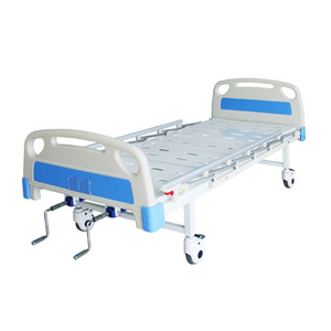 2 Cranks 2 Function Manual Hospital Medical Nursing Bed with Foldable Side Rails Function Adjustable Medical Manual Hospital Bed