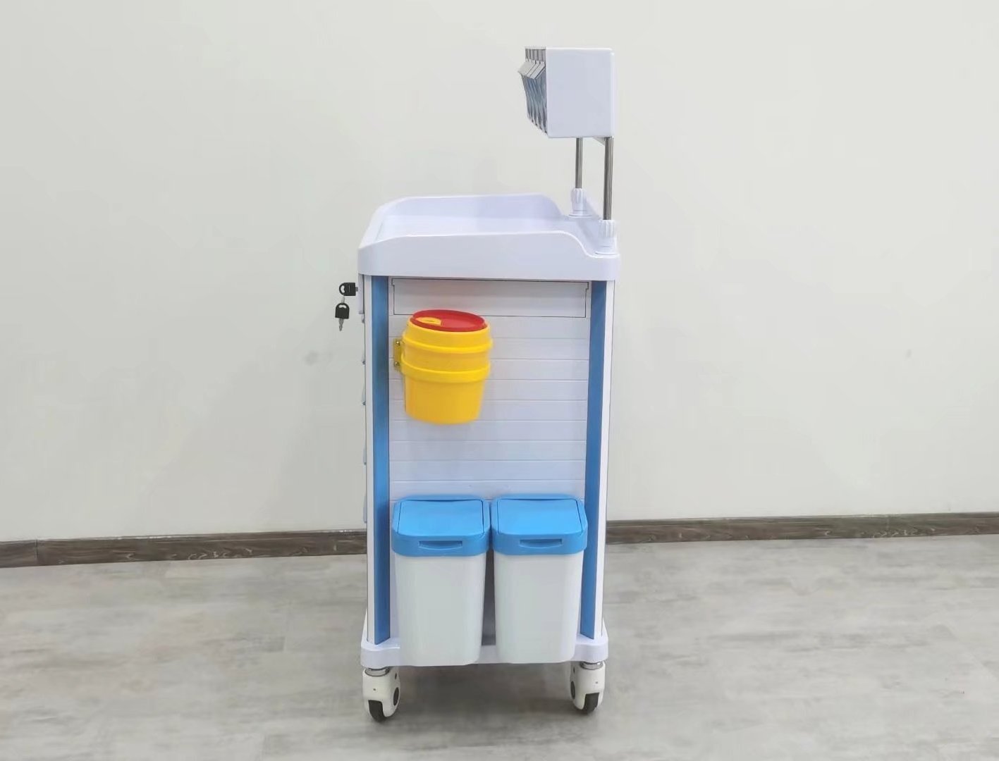 Hot Selling ABS Plastic Anesthesia Cart Used In Hospital Durable And Easy To Move Anesthesia Trolley Cheap Medical Trolley