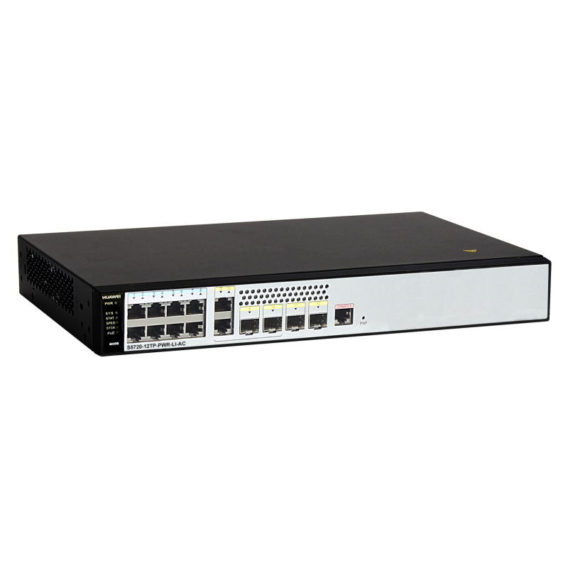 Brand new  S5720-12TP-PWR-LI-AC   8 Ethernet 1000 PoE+ ports,2 Gig SFP    8-port POE network switch