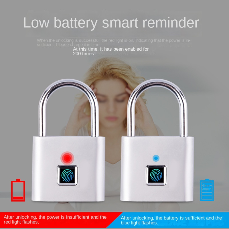 New Tuya IP65 Waterproof USB Phone APP Remote Thumbprint Padlock Electronic Mini Fingerprint Bluetooth Smart Cabinet Lock