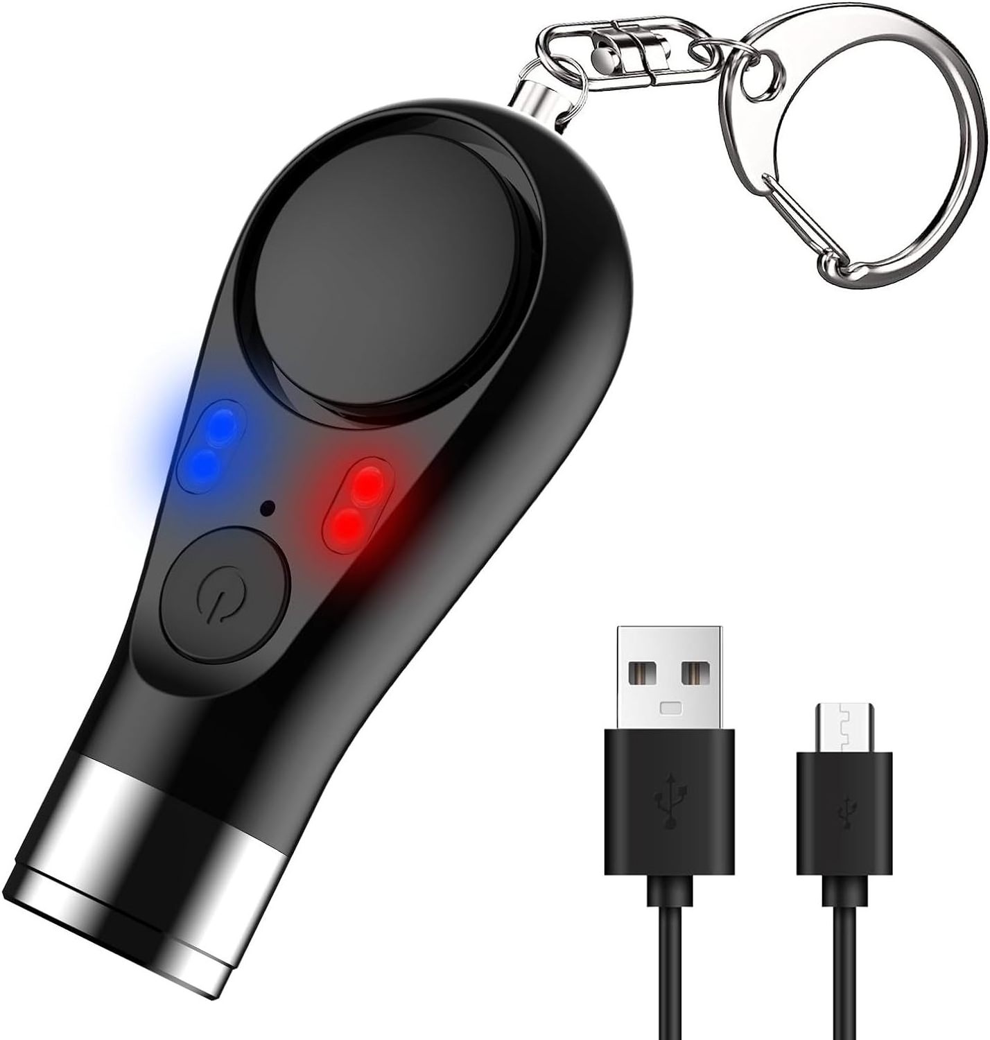 Portable 140DB LED Keychain Personal Alarm for Women Children Elders-Emergency SOS Security & Self Defense Weapon