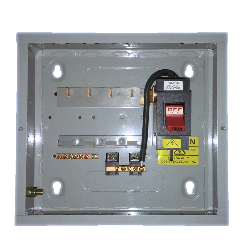 Panel board 4 way mcb distribution box with main switch electrical equipments supplies