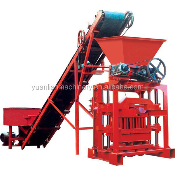 low price high press U shape brick machine QT4-35 small interlocking block machine automatic hollow brick molding machine price