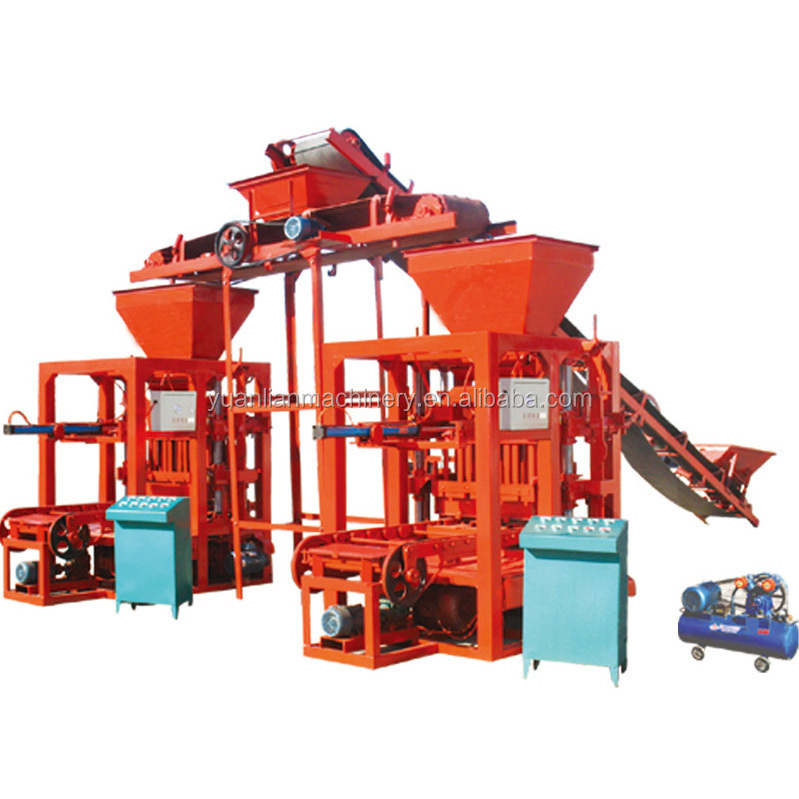 low price high press U shape brick machine QTJ4-26 small interlocking block machine automatic hollow brick molding machine price