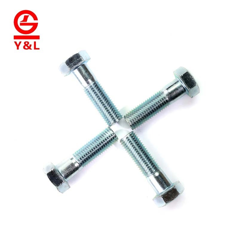 Hex Bolt With Hole For Cotter Pin In The Middle Head Or End