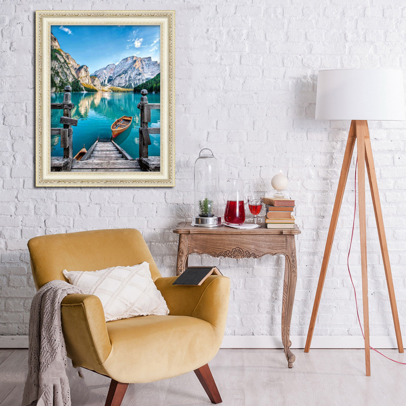 Factory wholesale 5D diamond painting full diamond Diy diamond embroidery decorative wall lake landscape art oil painting