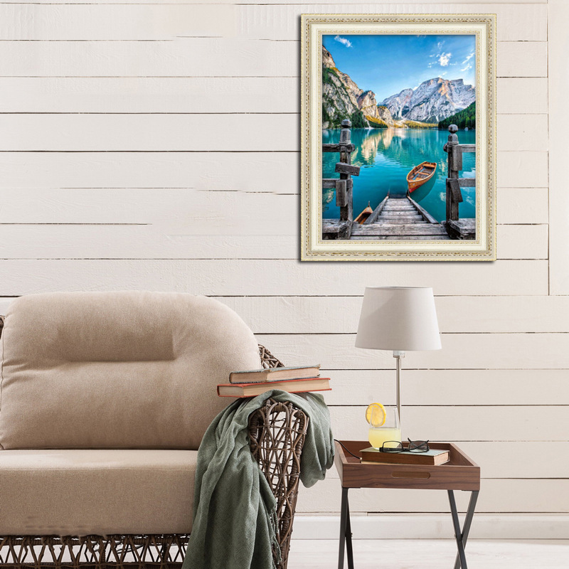 Factory wholesale 5D diamond painting full diamond Diy diamond embroidery decorative wall lake landscape art oil painting