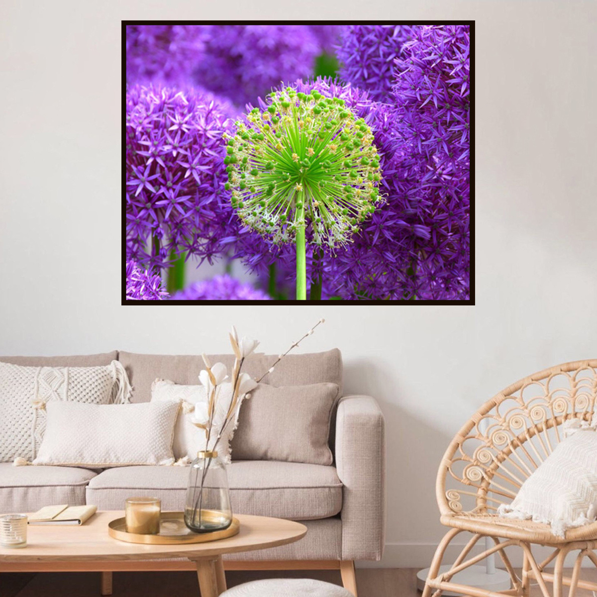 Wholesale 5d Diamond Painting Flowers dandelion Pattern DIY Diamond Painting Ab Full Drills Wall Art Gifts