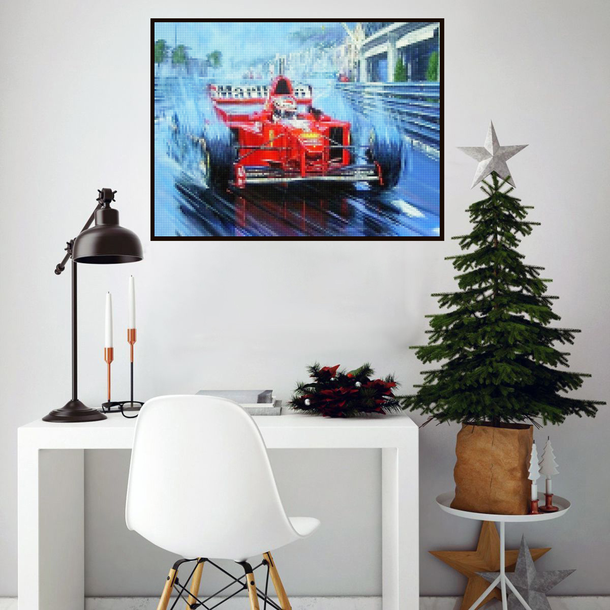 Handmade DIY  Formula car memorabilia wall art decoration 5d diamond painting kits