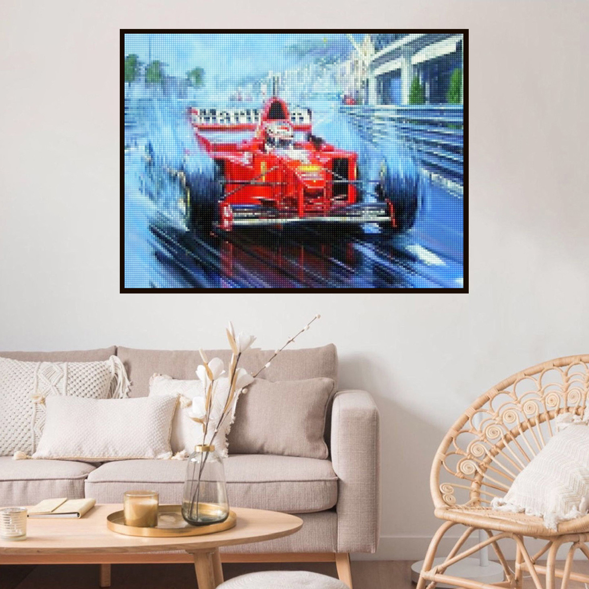 Handmade DIY  Formula car memorabilia wall art decoration 5d diamond painting kits