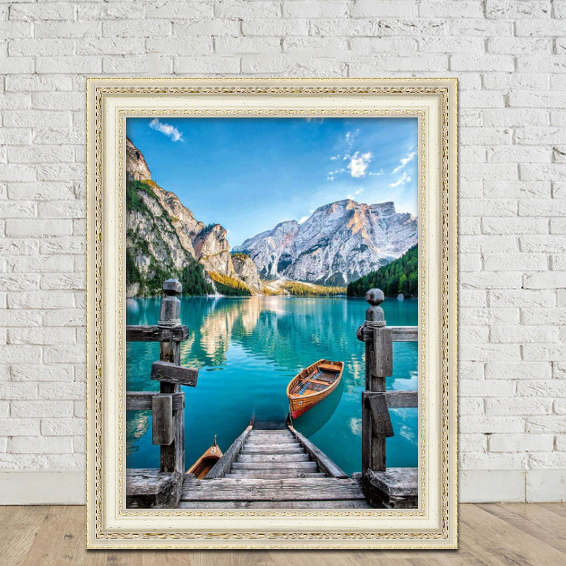 Factory wholesale 5D diamond painting full diamond Diy diamond embroidery decorative wall lake landscape art oil painting