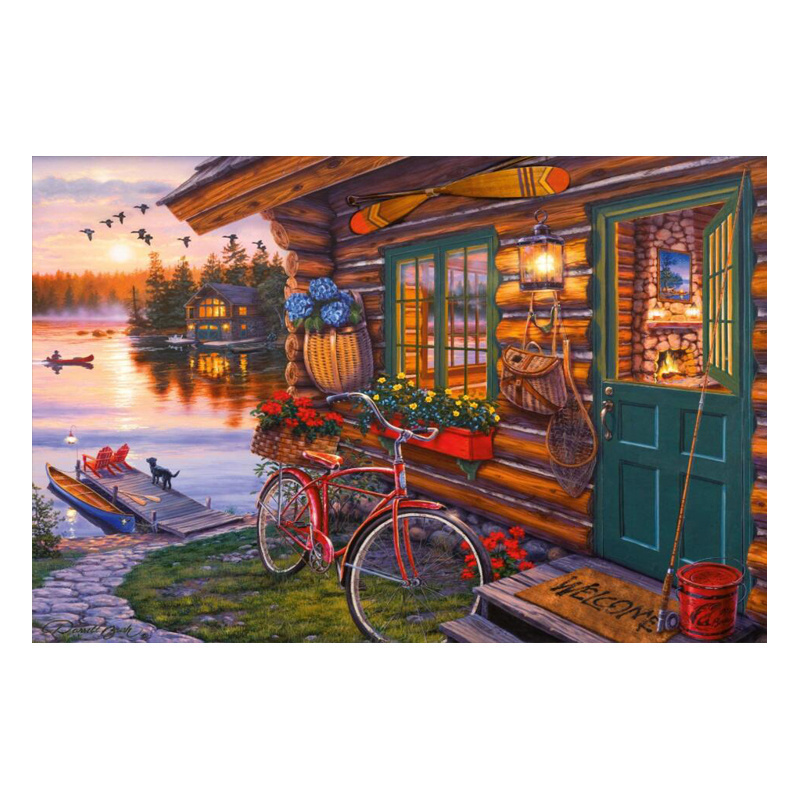 Summer landscape Cross stitch Embroidery Kits Modern Home decoration Wall Art for custom house cross stitch kit embroidery