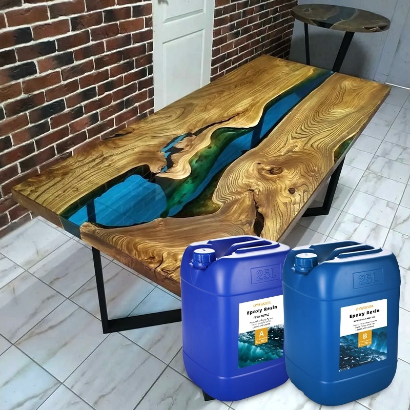 Epoxy resins and hardeners A and B transparent resin epoxy glue  for making art epoxy river Wooden table