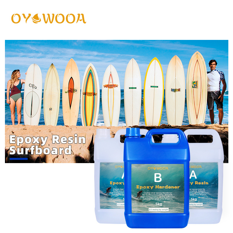 5kg carbon fiber epoxy resin surfboard glue coating fast curing high strength anti-yellowing AB glue 2:1 surfboard resin