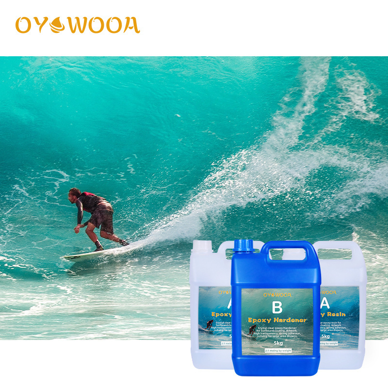 5kg carbon fiber epoxy resin surfboard glue coating fast curing high strength anti-yellowing AB glue 2:1 surfboard resin