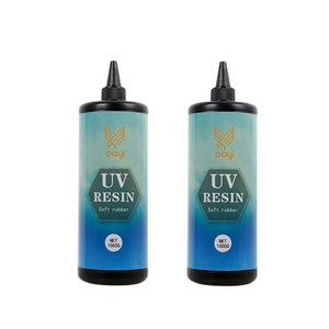 Wholesale UV Resin soft glue 1000g UV Curable Curing Resin Quick drying Non toxic for Handicraft Gift Jewelry Making Resin Kit