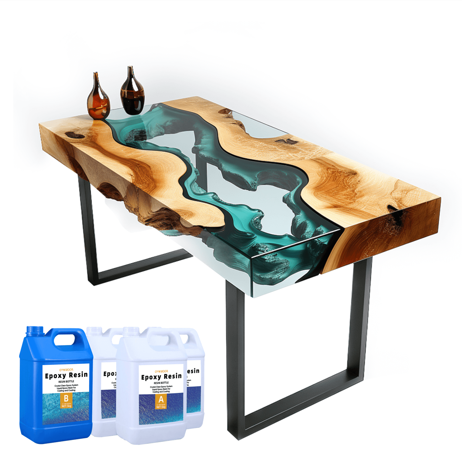 Deep pouring Epoxy resin clear liquid resin epoxy crystal clear price bulk epoxy glue casting for wood river table