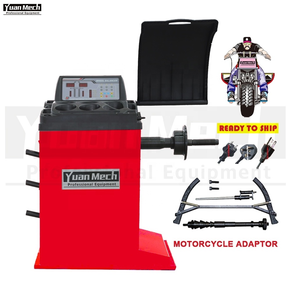 High Performance YuanMech B655M Red Automatic Motorcycle Car Tire Wheel Balancing Machine