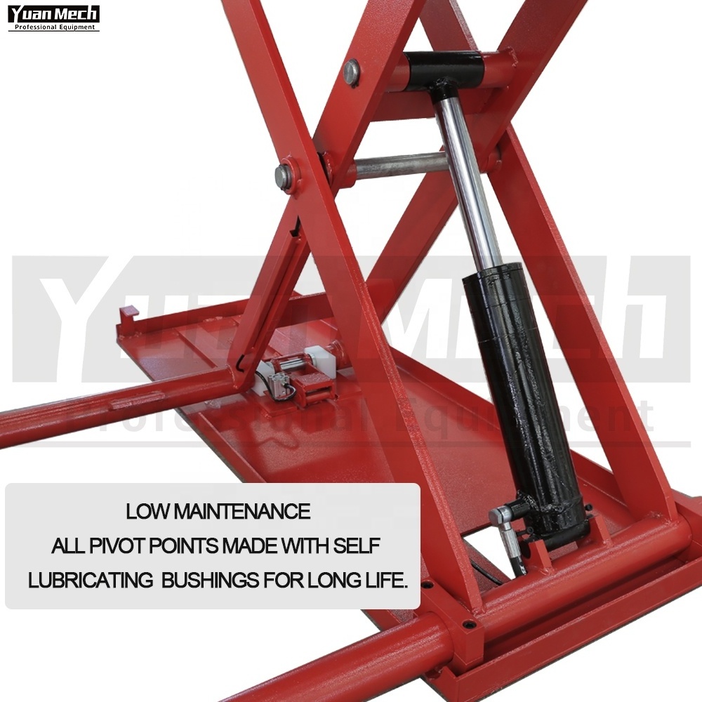 YuanMech L7100 EU Specification Portable Automotive Hydraulic 3 ton Portable Movable Low Profile Midrise Scissor Car Lift