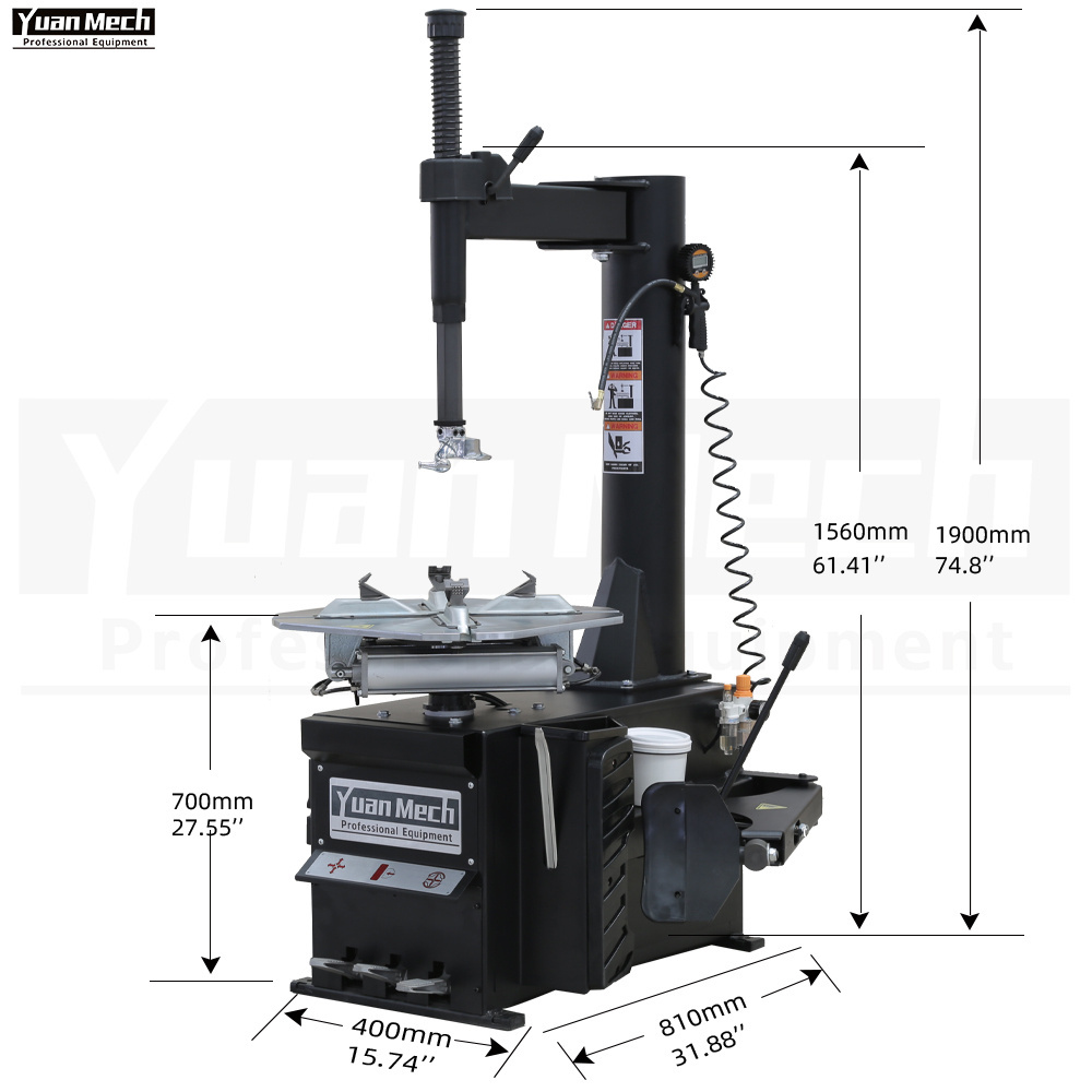 Factory Yuanmech Pneumatic Hydraulic Tire changer And Balancer Combo