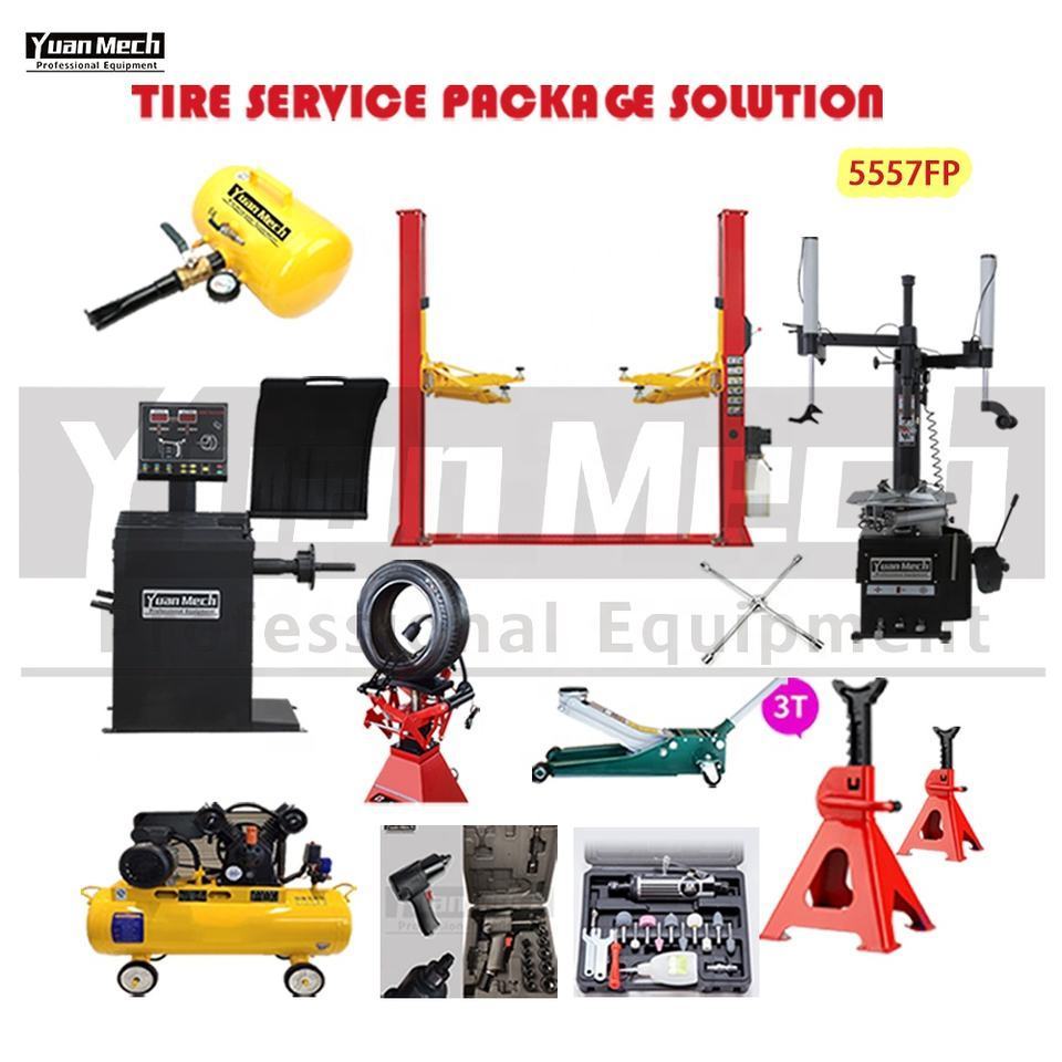 Hydraulic Wheel Balancer Tire Changer Machine Car Service Equipment Combo with Other Vehicle Tools