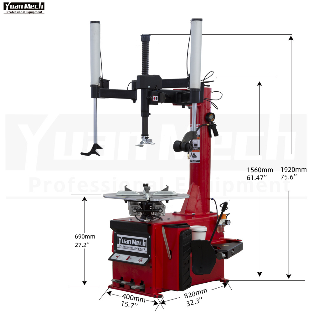 Automatic Tire Changer YuanMech C9552 Double Helper Arms 10-22