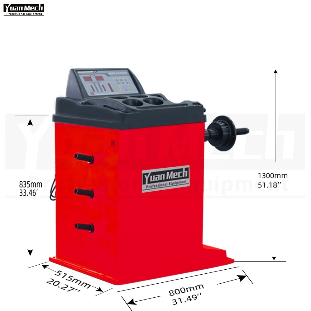 High Performance YuanMech B655M Red Automatic Motorcycle Car Tire Wheel Balancing Machine