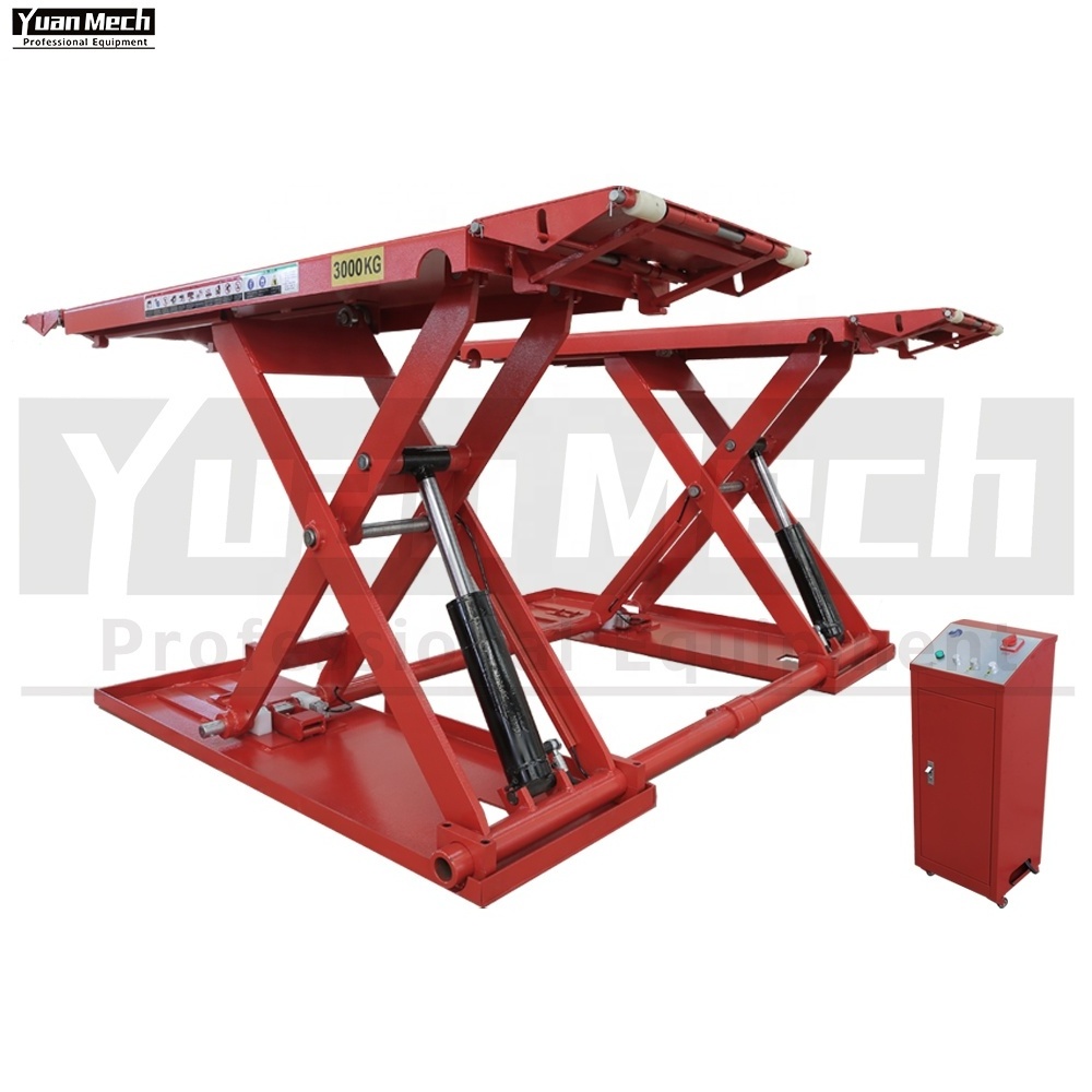 China YuanMech One Meter Scissor  L7100  3 Ton Portable Mid Rise Car Lift