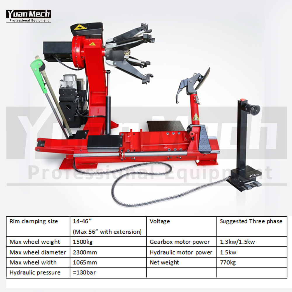 The New 16 - 22.5 Truck Supplier Balancers And Changers Automatic Tire Changer Mobile Car Tyre Changer Used On Sale