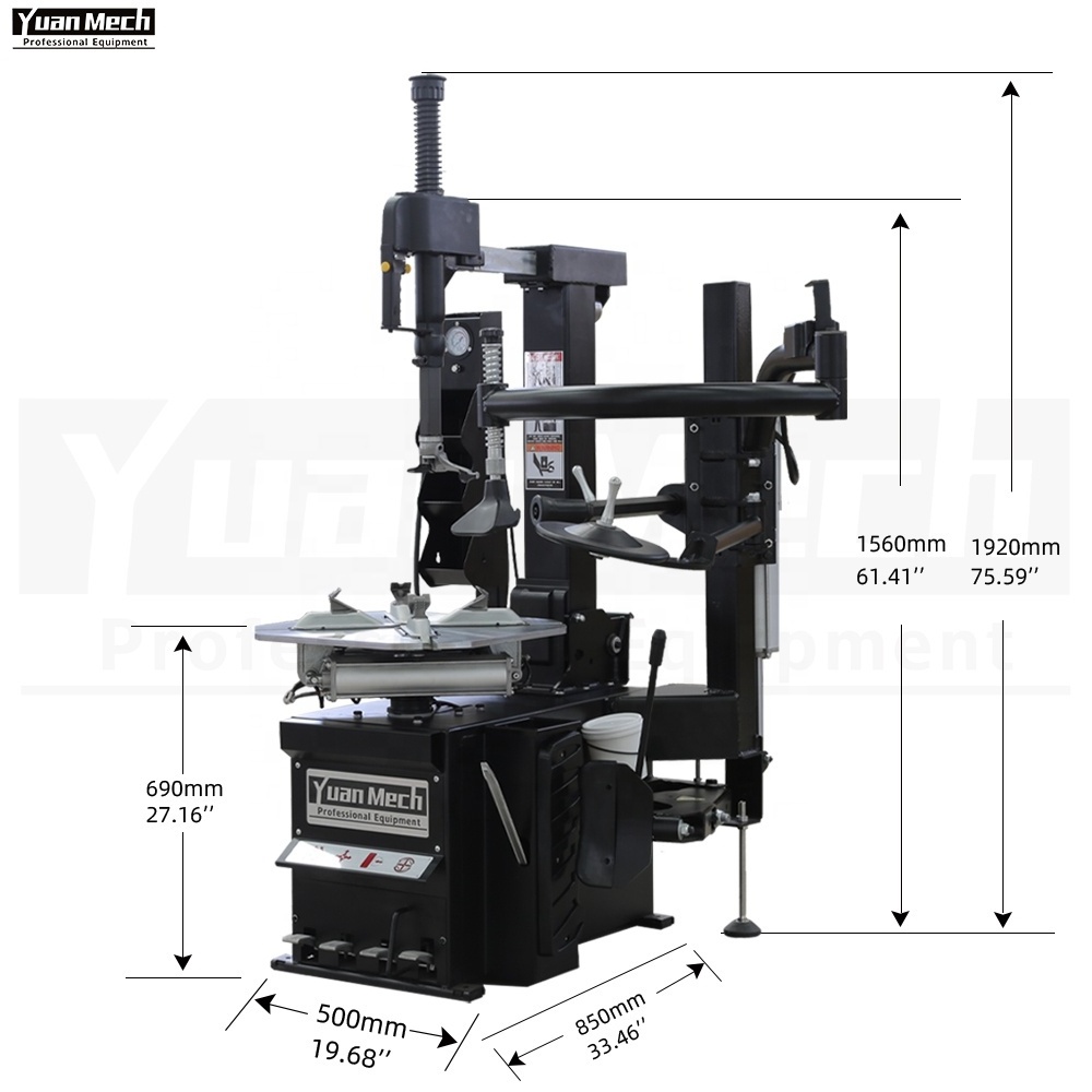 YuanMech C9572 Car Tire Changer Equipment Automatic Cheap Hand Valve Tyre Changer